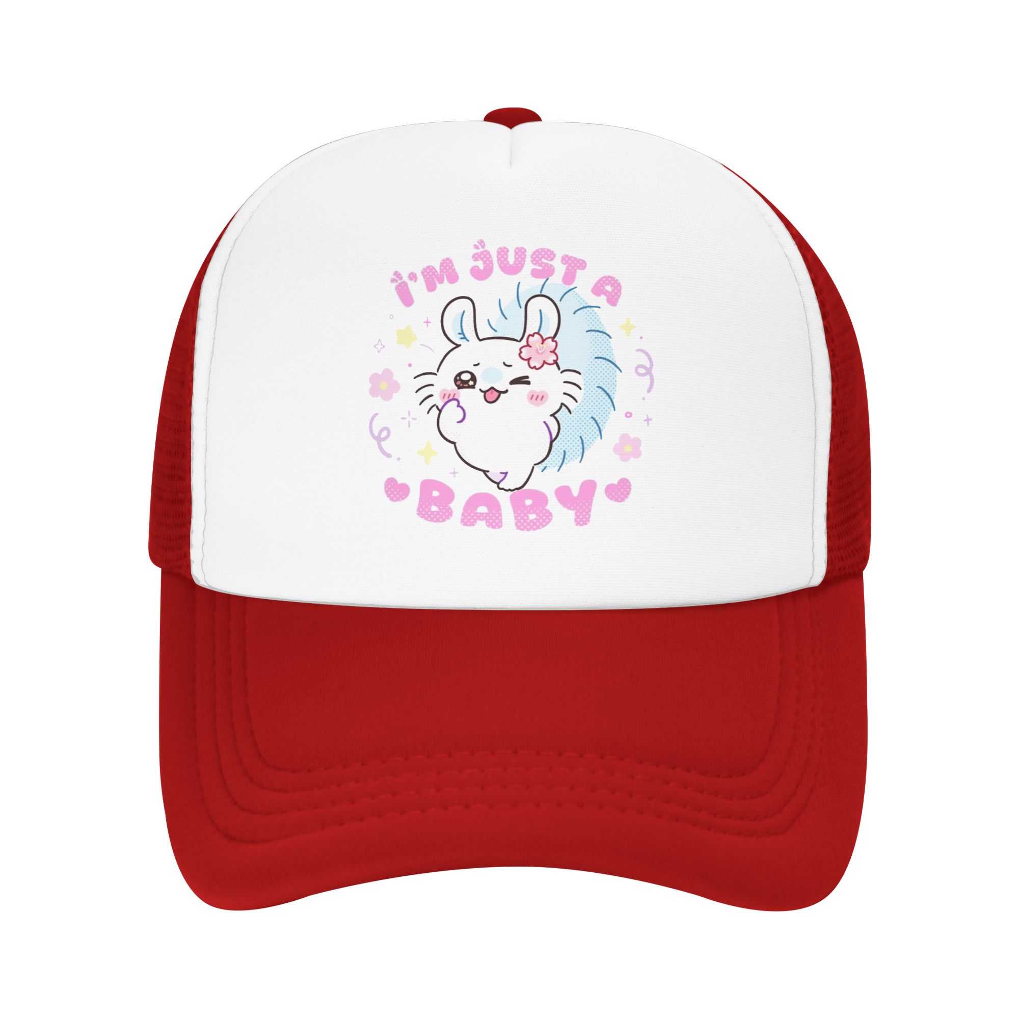 Chiikawas Cute Baby Trucker Cap Unisex HipHop  Hats Trucker Hat Trucker Cap Breathable Snapback Caps Mesh Baseball Cap Autumn One Size