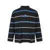 T-shirt a maniche lunghe a righe oversize da uomo - Vestibilità larga in cotone con girocollo Stile Retro Americana Abbigliamento casual autunnale