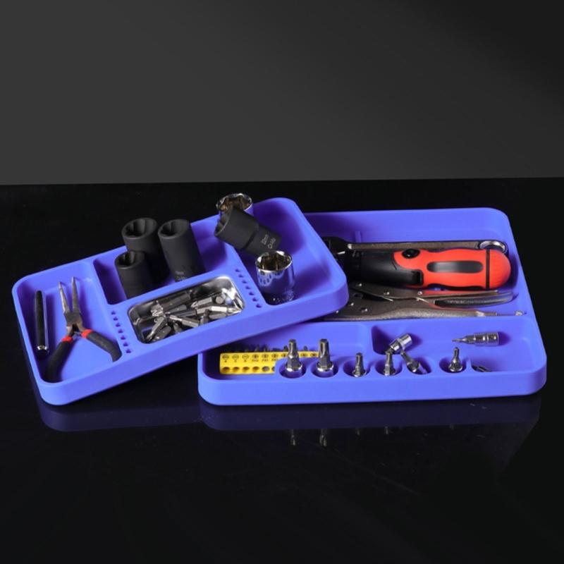 Easy to Clean Silicone Tool Tray Holder Flexible Organizers For Efficient Installation And Repair In Various Environment