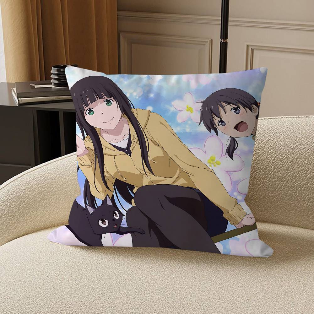 Flying Witch Personalized Pillow Dust Cover Bedroom Kids Party Decoration Pillowcase Birthday Children Gift