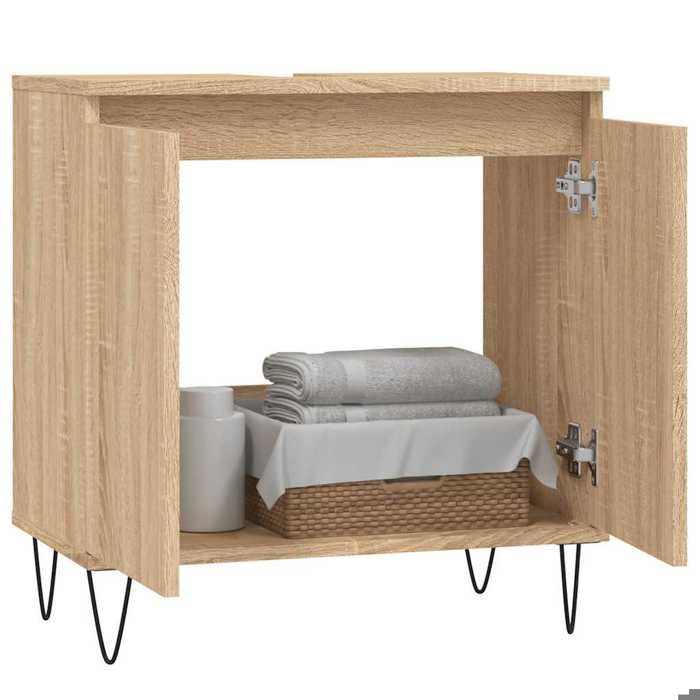 VidaXL Armoire de bain chêne sonoma 58x33x60 cm bois d'ingénierie 831583
