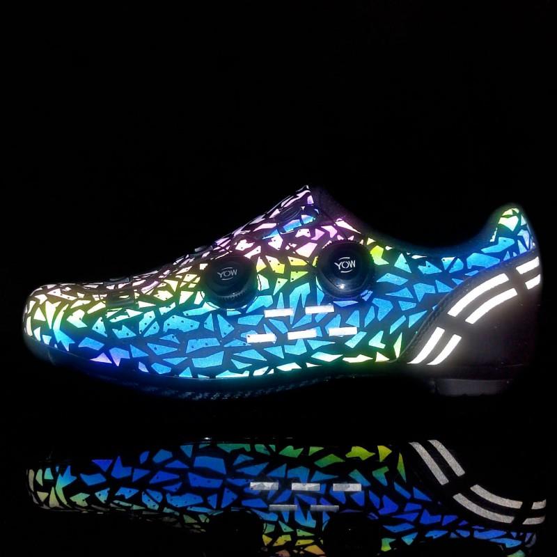 Reflective Color-Changing Cycling Shoes Road MTB Use Anti-Slip Shock Absorption Unisex Bike Lock
