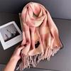Sciarpa scozzese di lusso invernale calda in cashmere da donna lunga pashmina foulard da donna sciarpe da donna scialle con nappe design nuovo
