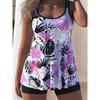 Women's Swimwear Tankini 2 Piece Swimsuit  Abstract Pattern Print Vacation Bathing Suits