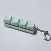 4 Keys Fidget Keychain Key Button Pinch Toy Funny Clicker Toy Pendant  for Adult&Kids