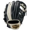ZETT Soft Baseball Fine Play Black X BRGB35520Z Glove, Series, All-Around Use, Gray, Right-Handed Throw, Size 4,