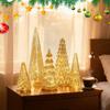 New Year Christmas Trees With Lights 5pcs Party Decorations LED Light Up Christmas Tree For Outdoor Desk Table Fireplace Bedroom