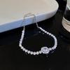 Women Gold Plated Rhinestone Zircon Bracelet Simple Sparkling Jewelry Birthday Gift