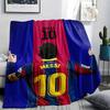 1 ks Flanelová deka s potiskem Messi, Vysoce kvalitní, Pro všechna roční období, Domácí dekorace, Teplo a pohodlí, Perfektní jako vánoční dárky