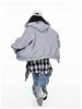 Men's Retro Color-Block Patchwork Hooded Cardigan - Casual Autumn Sweatshirt
