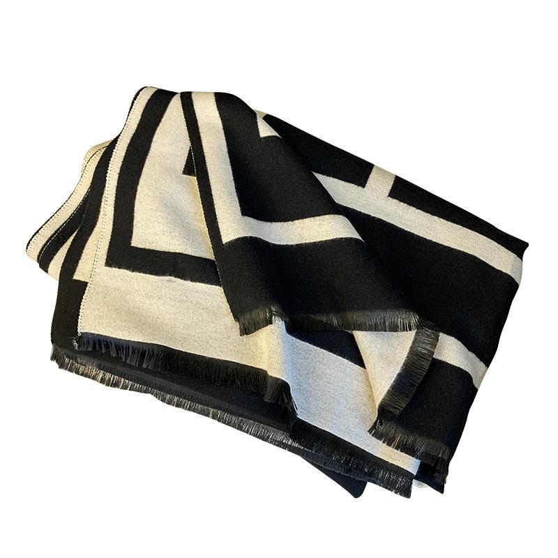 Live Popular Scarf Women 1116 New Imitation Cashmere Shawl Autumn and Winter Korean Version Versatile Warm Geometric Scarf Wholesale