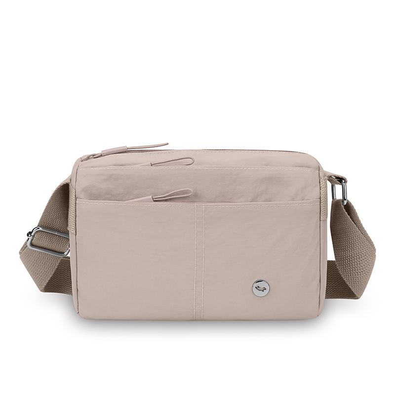 Water-Repellent Multi-Compartment Bag Lightweight Small Square Bag Commuter Women's Shoulder Bag Solid Color Crossbody Bag