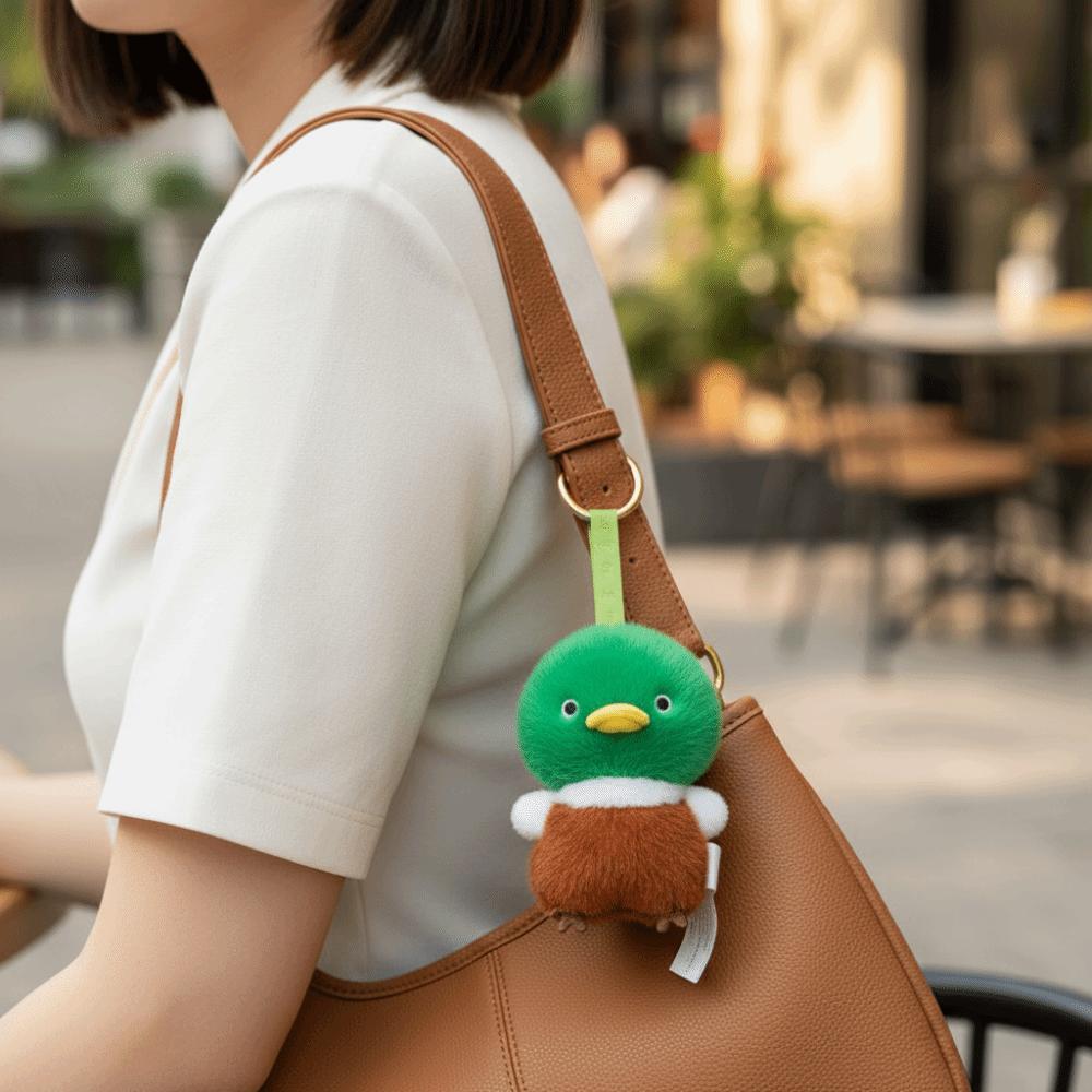 Mallard Owl Plush Keychain Adorable Macaw Plush Pendant Chickens Plush Keychain  Birthday Gift