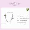 WOSTU The Whole Universe 925 Sterling Silver Round Safety Chain Sun Moon Stopper Charm Fit Bracelets DIY Jewelry