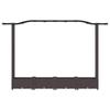 Elevated Planter with Trellis and Hanging Roof Brown 207 x 40 x 126 cm PP