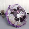 Kuromi,Cute Automatic Folding Umbrella-Simple 8-Rib Design, Bright Cartoon Pattern, Durable Iron Frame, Suitable For Travel, Outdoor, Beach-