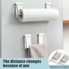 Magnetic Household Paper Towel Holder Kitchen Paper Roll Holder Punch-free Dishcloth Hanger Cling Film Storage Rack