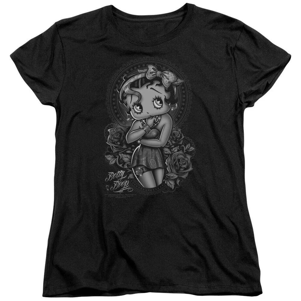 Betty Boop  Fashion Roses  Women s T-Shirt 4XL