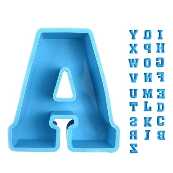 1Pcs Alphabet Mould Large Size Not Easy to Break Silicone Letter A to Z 3D Mold Decoration for Party Decoration