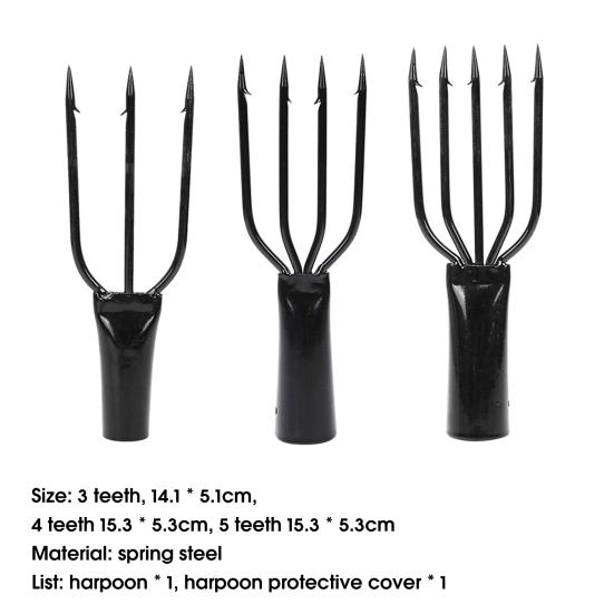 Barbed Fish Spear Sharp Spring Steel Impact Resistant Fishing Fork for Fishing