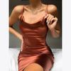 Summer Sleeveless Spaghetti Strap Black Silk Long Dress Sexy Backless Elegant Satin Bodycon Party Dress Woman Split Midi Dresses