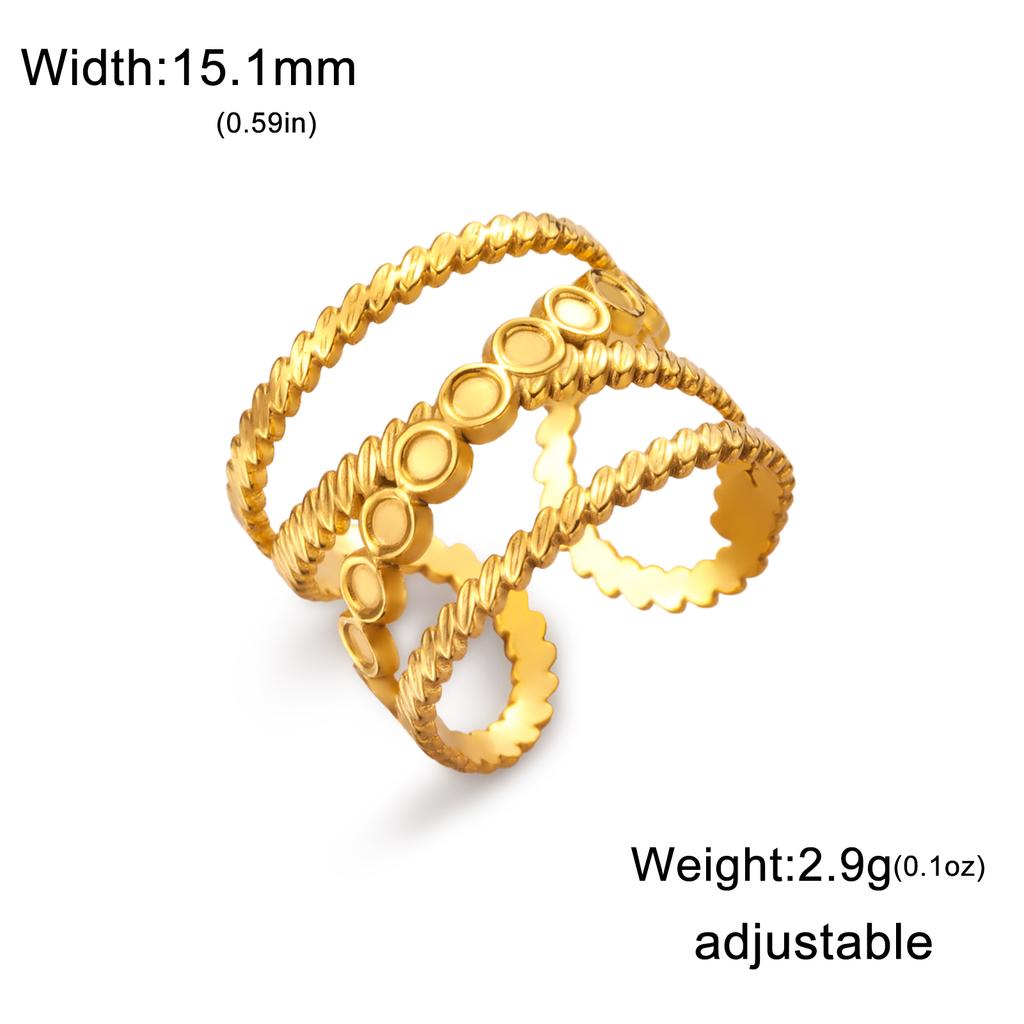Fashion Stainless Steel Open Ring Dragonfly Irregular Geometric Finger Rings Women Jewelry Wedding Gift Wholesale