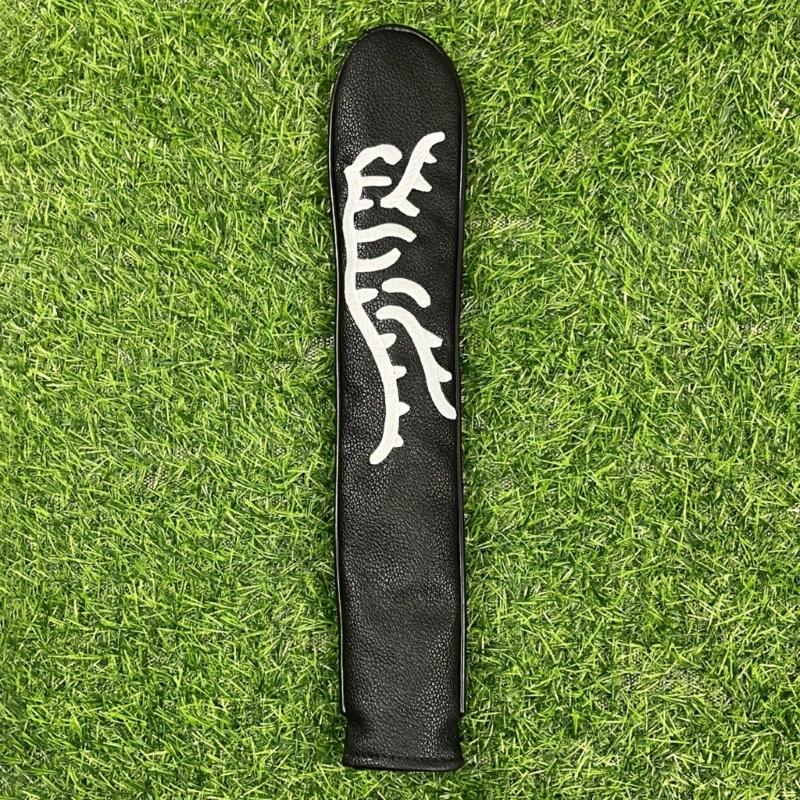 Line Pattern PU Leather Alignment Stick Headcover Golf Alignment Stick Cover Case Holder Golf Club Protector Enduring