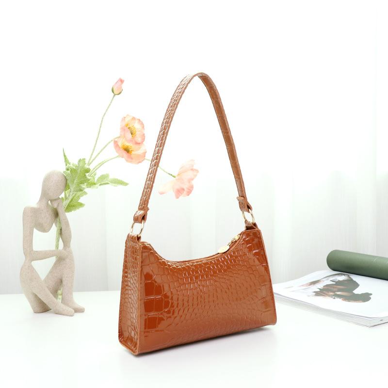 Fashion bags, women's bags, new trendy stone pattern handbags, simple one-shoulder underarm bags.