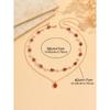 2Pcs Layered Strawberry Pearl Necklace Set for Women Cute Sweet Dainty Adjustable Summer Vacation Beach Jewelry Gift