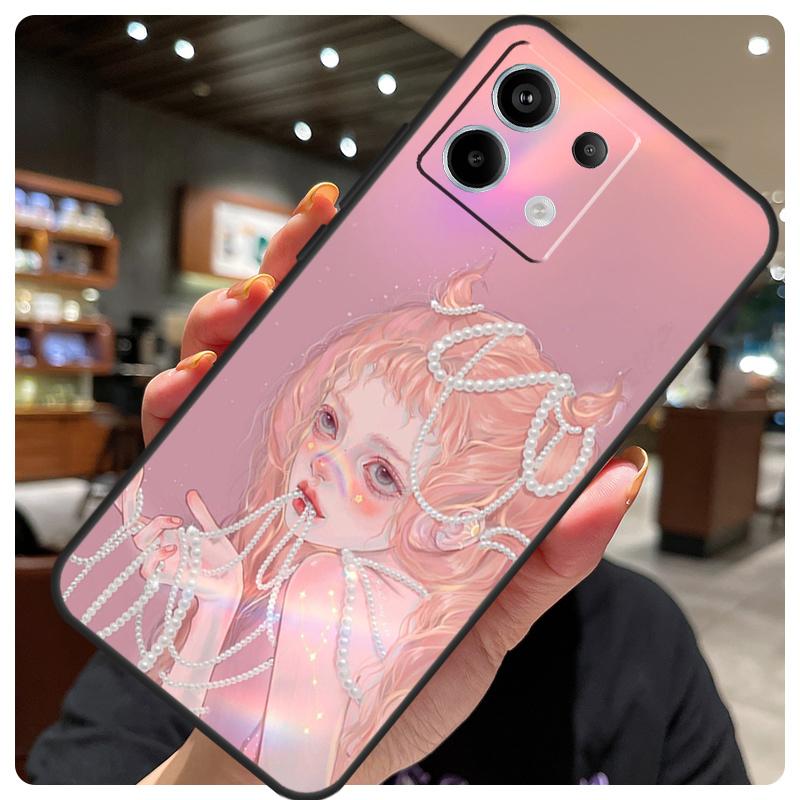 Cute And Beauty Girl Color Painting Case For Xiaomi Redmi Note 13 12 9 10 11 14 15 Pro Plus Cover For Redmi 14C 10C 12C 13C 15 C