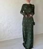 European-American Autumn 2024 Slimming Ruffle A-line Long Sleeve Dress