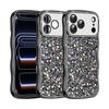 Diamond Glitter Electroplated Phone Case for Apple 17 Pro Max, 16 Pro, Wave 15, Magnetic Custom