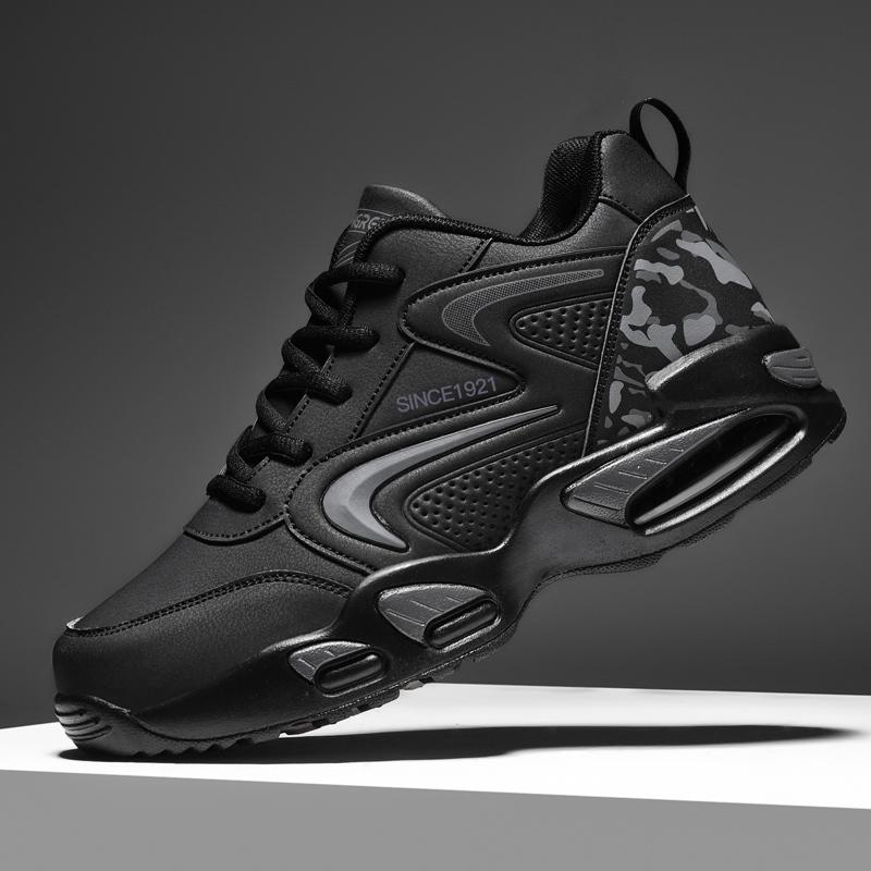 

Мужские кроссовки Воздушная подушка нескользящая водонепроницаемая беговая обувь Теплые хлопковые туфли с флисом зимняя спортивная обувь для мужчин 46