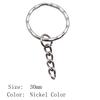 2025 Trend Jewelry Findings & Components 30mm Key Ring 2 Sizes 4 Colors Accessories Parts Art Supplies Men's Accessories