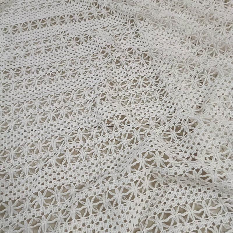 1 Yards Polyester Cotton Blend Openwork Crochet Knit Fabric For Sewing Women Cardigans Tablecloth Upholstery Crafts Material