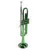 Green Trumpet Set Bb Key 3 Tone Music Trumpet Blowing Instrument for Beginner Performance Band