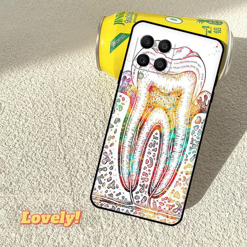 Dentist Tooth Pattern Case For Samsung Galaxy M31 M56 M13 M33 M53 M15 M35 M55 M06 M16 M36 M12 M32 M52 M14 M34 M54