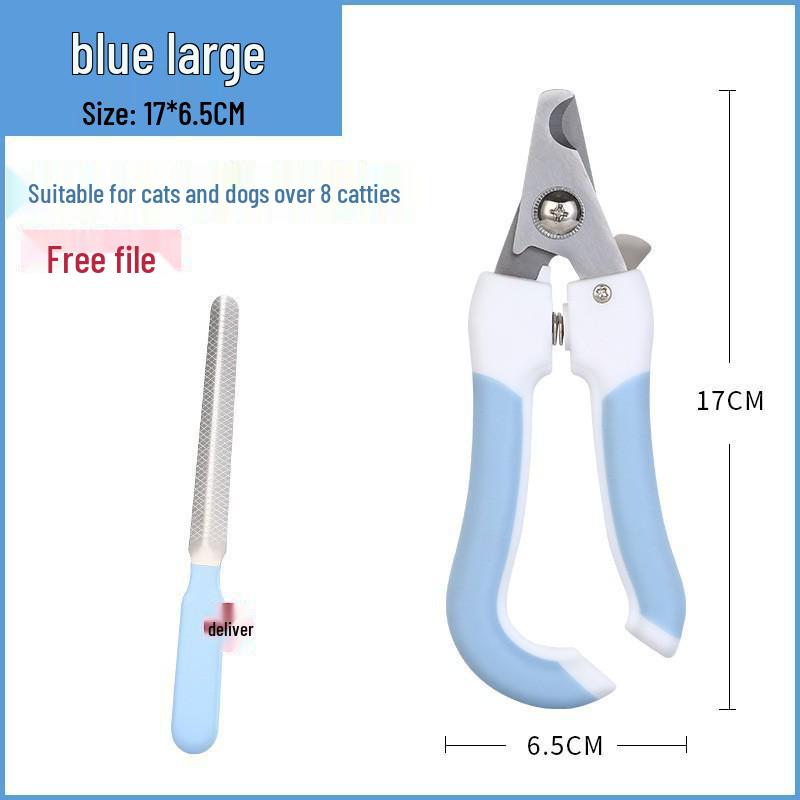 Stainless Steel Cat Nail Scissors - Round Hole, Blood-Proof, Pet-Friendly