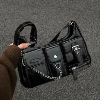 Modetrend Design Ketten Umhängetaschen Schultertaschen Harajuku Y2k PU Individualität Damentaschen
