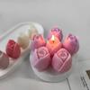 3D Peony Flower Silicone Candle Mold DIY Handmade Rose Soap Resin Cake Baking Tool for Home Decoration And Gift