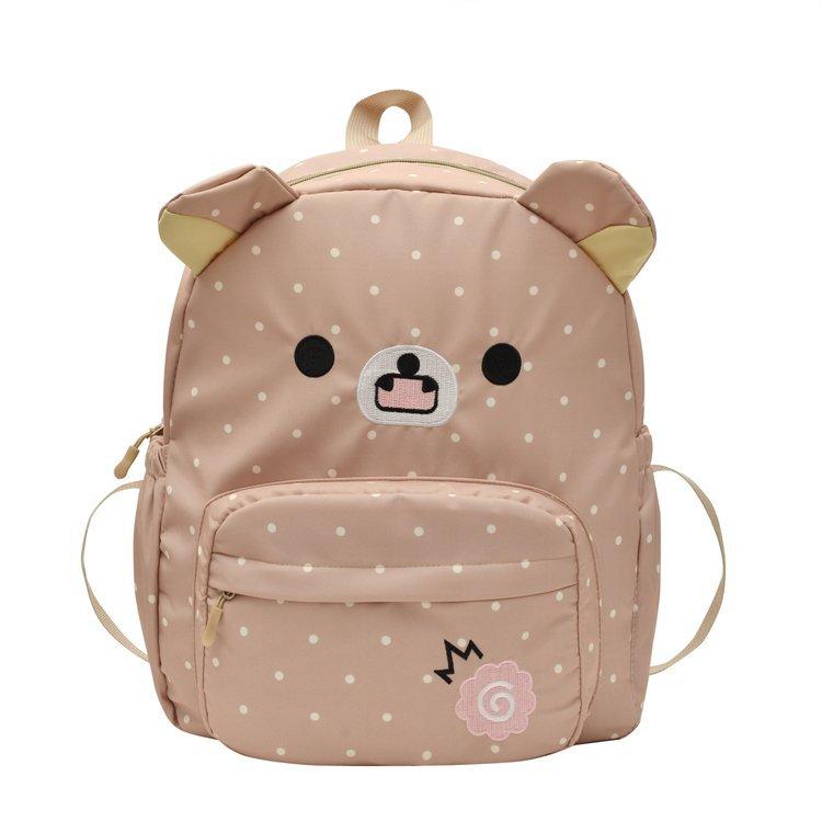 Schoolbag Japanese Cute Girl Polka Dot Bear Schoolbag Girl Children's Kindergarten Small Backpack Travel Light Backpack