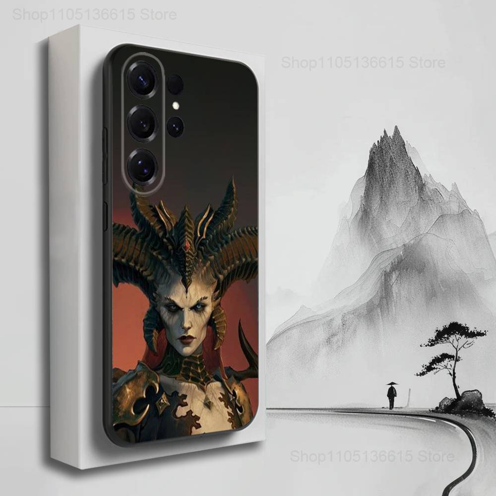 Game L-Lilith D-Diablos Phone Case For Samsung S25,S24,S23,S22,S21,S20,S10,S9,Ultra,Plus,Lite,FE,Soft Silicone Black Cover