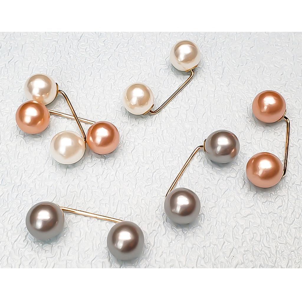 10pack Sophisticated Double Pearls Holder Reusable Durability Waist Cincher for Outfit Adjustments