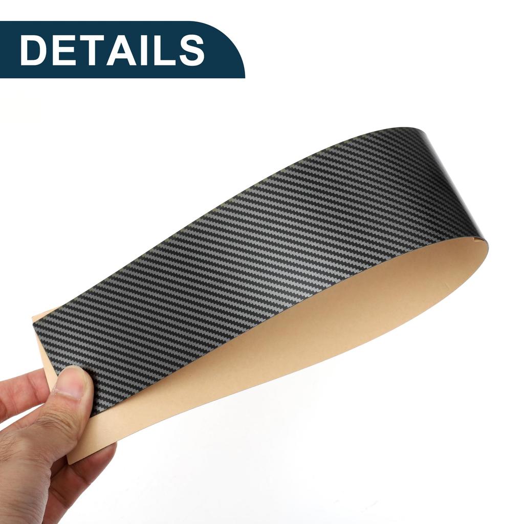 TUCKBOLD Door Pillar Window Trim Anti-Scratch Stickers for Toyota Sequoia 2008-2014, Carbon Fiber Pattern Black, 4 Pieces