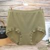 Plus Plus Size Women's Summer Lace Edge Seamless High Waist Briefs