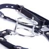 Adult Double O-Rings Stainless Steel Open Mouth Ring Gag Head Hood Harness Strap  Restraint Bondage Sex Toys for Woman Man
