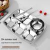 Chuzhou 304 Stainless Steel 5-Compartment Round Meal Plate
