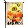 Pumpkin Sunflowers Garden Flag Welcome Fall Decorative Double Sided Flag for Autumn Thanksgiving Day Outdoor Decoration