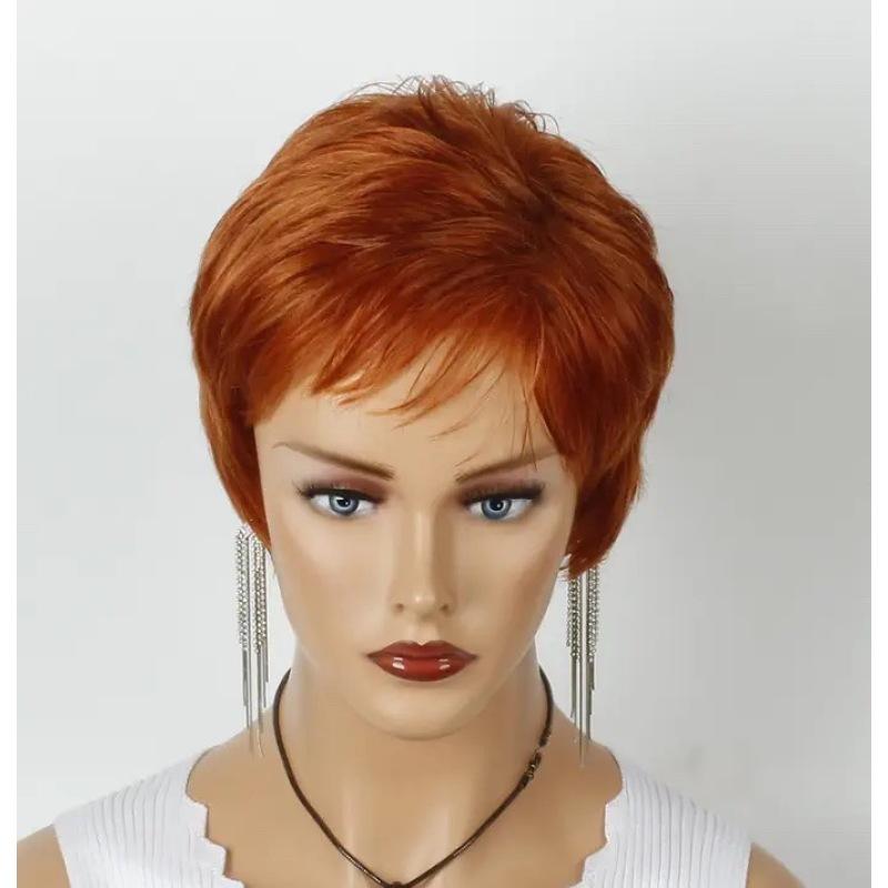 

Блондинка коричневый короткие парики вьющиеся женские натуральные парики с челкой синтетические волосы костюм парик для ежедневного использования для женщин термостойкий волокнистый парик золотисто-коричневый