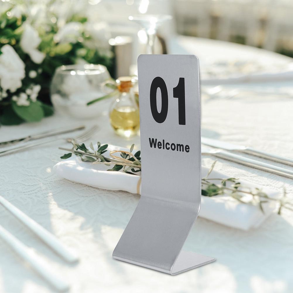 

Stainless Steel 1 10 Double side Table Numbers Props for Wedding Party Decoration